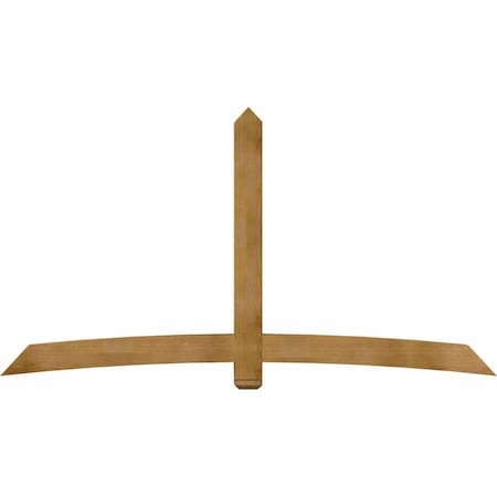 Ekena Millwork Bellingham Rough Sawn Timber Gable Bracket, Western Red Cedar, 108"W x 58"H x 6"D x 6"F, 13/12 Pitch GBW108X58X0606BEL00RWR